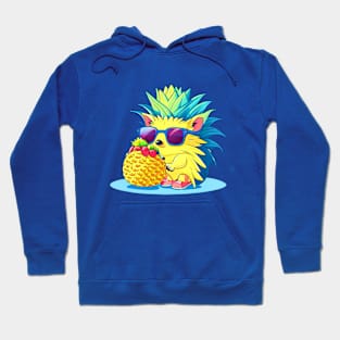 AI Hedgehog on black Hoodie